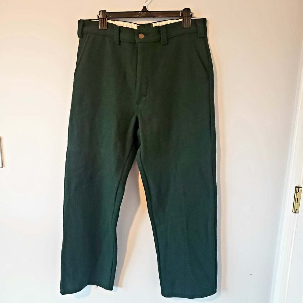 Codet Wool Pants Mens 36x31 Green Melton Hunting Outdoor Workwear Cold Weather